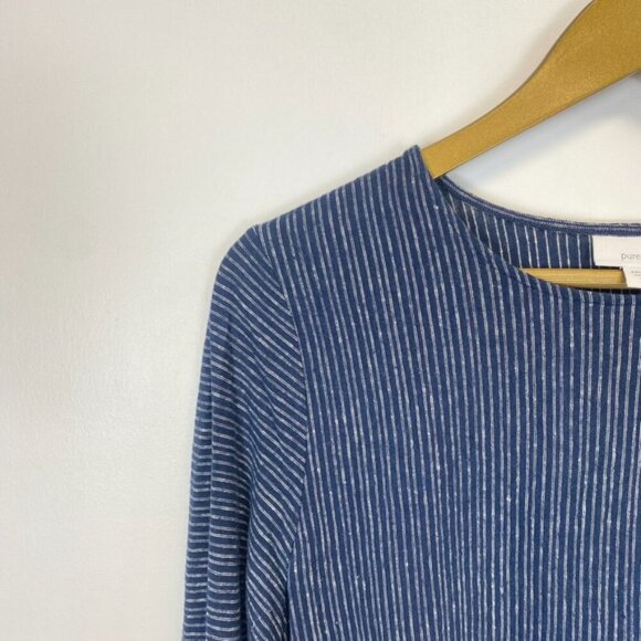 J Jill Hemp Striped Asymmetrical Tunic Top - Picture 6 of 11